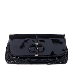 Gucci Bamboo Patent Clutch